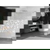 Mexen Kioto dušo sienelė Walk-in 120 x 200 cm, baltas raštas 8 mm, chromas - 800-120-101-01-85