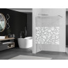 Mexen Kioto dušo sienelė Walk-in 130 x 200 cm, baltas raštas 8 mm, chromuotas - 800-130-101-01-85