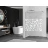 Mexen Kioto dušo sienelė Walk-in 140 x 200 cm, baltas raštas 8 mm, chromas - 800-140-101-01-85