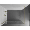 Mexen Kioto dušo siena Walk-in 80 x 200 cm, baltas raštas 8 mm, auksinis - 800-080-101-50-85