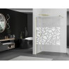 Mexen Kioto dušo pertvara Walk-in 90 x 200 cm, baltas raštas 8 mm, auksinė - 800-090-101-50-85