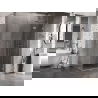 Mexen Lunar T dešinė pusė atverčiama dušo kabina 120 x 100 cm, skaidri, šlifuotas nikelis - 834T-120-100-97-00-P