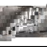 Mexen Lunar T dešinė pusė atverčiama dušo kabina 120 x 100 cm, skaidri, šlifuotas nikelis - 834T-120-100-97-00-P