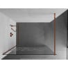 Mexen Kioto dušo sienelė Walk-in 110 x 200 cm, baltas raštas 8 mm, rožinis auksas - 800-110-101-60-85