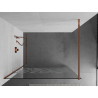 Mexen Kioto Dušo sienelė Walk-in 140 x 200 cm, baltas raštas 8 mm, rožinis auksas - 800-140-101-60-85