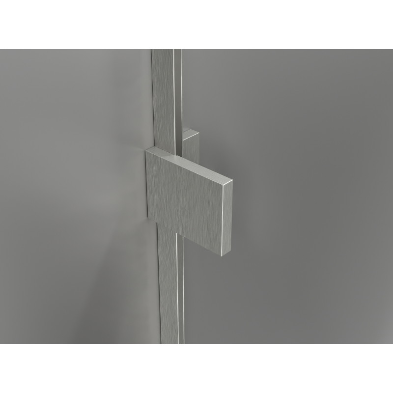 Mexen Lunar T dešinė į vidų atidaroma dušo kabina 135 x 110 cm, permatoma, šlifuoto nikelio - 834T-135-110-97-00-P