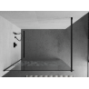 Mexen Kioto dušo pertvara Walk-in 80 x 200 cm, baltas raštas 8 mm, juoda - 800-080-101-70-85