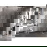 Mexen Lunar T dešinė pusiau atveriama dušo kabina 120 x 120 cm, skaidrus, šepečiu nikelis - 834T-120-120-97-00-P