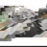 Mexen Elix granitinė kriauklė, 1-skyrius, 700 x 500 mm, balta, sifonas auksinis - 6526701005-20-G