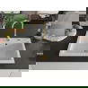 Mexen Elix granitinė kriauklė, 1-skyrius, 700 x 500 mm, balta, sifonas auksinis - 6526701005-20-G