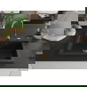 Mexen Elix granitinė virtuvės plautuvė, vienos talpos, 700 x 500 mm, juoda/aukso metalikas, aukso sifonas - 6526701005-75-G