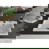 Mexen Elix vienos komoros granitinė plautuvė 700 x 500 mm, balta, juodas sifonas - 6526701005-20-B
