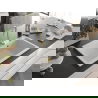 Mexen Elix vientisas granitinis plautuvas 800 x 500 mm, baltas, auksinis sifonas - 6527801005-20-G