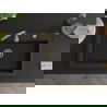 Mexen Elix granitinis virtuvės kriauklė, 1 skyrius, 800 x 500 mm, juoda/auksinė metalik, sifonas auksinis - 6527801005-75-G