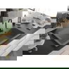Mexen Elix granito virtuvės kriauklė su viena plautuve 800 x 500 mm, pilka, juodas sifonas - 6527801005-71-B