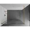 Mexen Kioto dušo sienelė Walk-in 100 x 200 cm, balta banga 8 mm, auksinė - 800-100-101-50-97