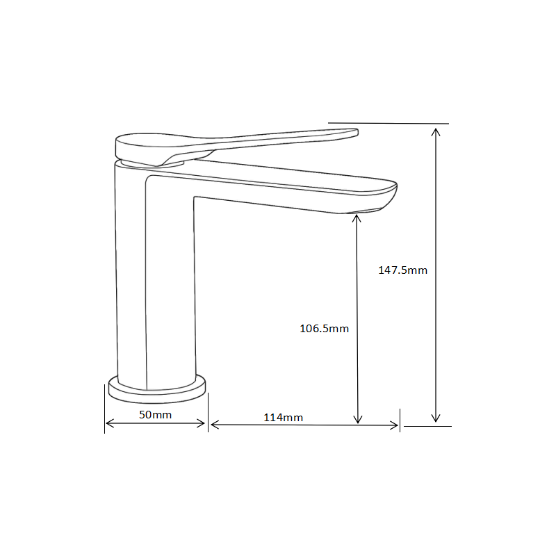 Mexen Largo juodoji praustuvo baterija - 73700-70