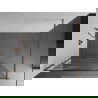 Mexen Kioto dušo sienelė 70 x 200 cm, Skaidrus/Baltas raštas 8 mm, Rožinio aukso - 800-070-101-60-97