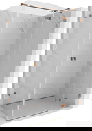 Mexen Lunar T dešinė pusė, dušo kabina atveriama, 140 x 110 cm, skaidri, rožinis auksas - 834T-140-110-60-00-P