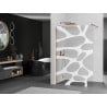 Mexen Kioto dušo sienelė Walk-in 100 x 200 cm, balta banga 8 mm, rožinis auksas - 800-100-101-60-97