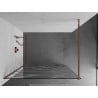 Mexen Kioto dušo sienelė Walk-in 100 x 200 cm, balta banga 8 mm, rožinis auksas - 800-100-101-60-97