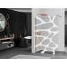 Mexen Kioto dušo plokštė Walk-in 130 x 200 cm, balta banga 8 mm, rožinis auksas - 800-130-101-60-97