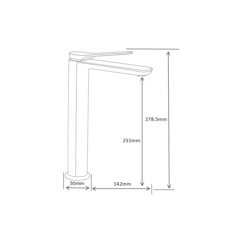 Mexen Largo aukštas praustuvo maišytuvas, chromas - 73710-00