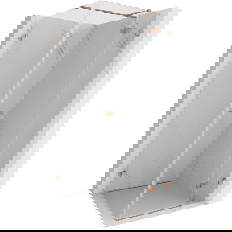 Mexen Lunar T dešinės pusės atveriama dušo kabina 120 x 120 cm, skaidri, šlifuoto vario spalvos - 834T-120-120-65-00-P