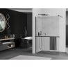 Mexen Kioto+ dušų siena su lentyna Walk-in 90 x 200 cm, permatoma, juoda - 800-090-121-70-00