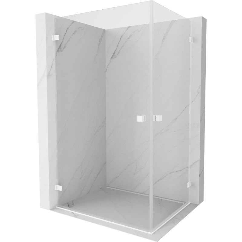 Mexen Lunar-B Duo dušo kabina, 95 x 80 cm, skaidri, balta - 832-095L-080P-20-00