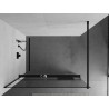 Mexen Kioto+ dušo siena su lentyna Walk-in 130 x 200 cm, skaidri, juoda - 800-130-121-70-00