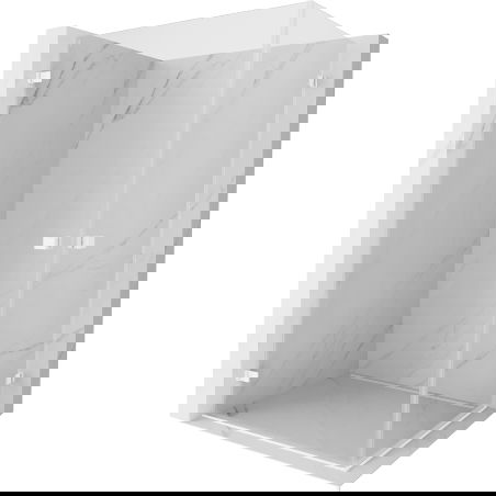 Mexen Lunar-B Duo dušo kabina su varstomomis durimis 95 x 90 cm, skaidri, balta - 832-095L-090P-20-00