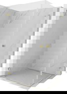 Mexen Lunar-B Duo atveriama dušo kabina 90 x 70 cm, skaidri, auksinė - 832-090L-070P-50-00