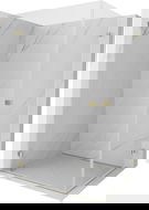 Mexen Lunar-B Dviguba dušo kabina, matmenys 90 x 70 cm, skaidri, auksinė - 832-090L-070P-50-00