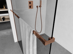 Mexen rankšluosčių laikiklis dušo sienelei, rožinis auksas - 800-06-60