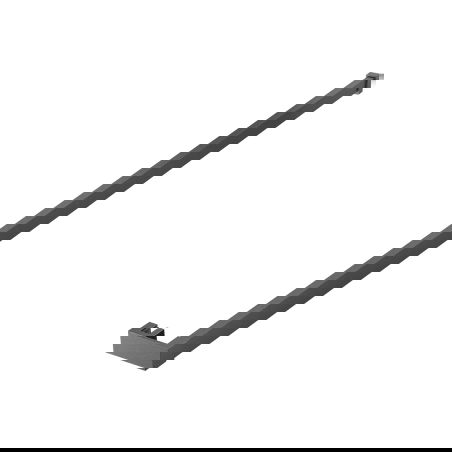 Mexen rankšluosčių laikiklis dušo sienelei, ginklo pilka šlifuota - 800-06-66