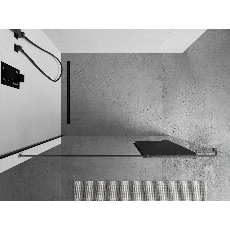 Mexen rankšluosčių laikiklis dušo sienelei, gun metal - 800-06-95