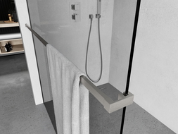 Mexen rankšluosčių laikiklis dušo sienelei, šlifuotas nikelis - 800-06-97