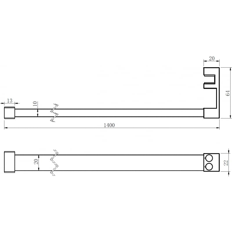 Mexen rankšluosčių laikiklis prie dušo sienelės, chromas - 800-06-01