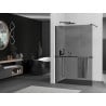 Mexen Kioto+ dušo siena su lentyna Walk-in 70 x 200 cm, grafitas, juoda - 800-070-121-70-40
