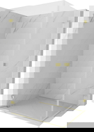 Mexen Lunar-B Duo dušo kabina atveriama 100 x 90 cm, permatoma, auksinė šlifuota - 832-100L-090P-55-00