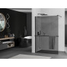 Mexen Kioto+ dušo siena su lentyna Walk-in 100 x 200 cm, grafitas, juoda - 800-100-121-70-40