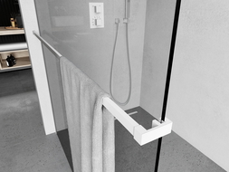 Mexen rankšluosčių laikiklis prie dušo sienelės, baltas - 800-06-20