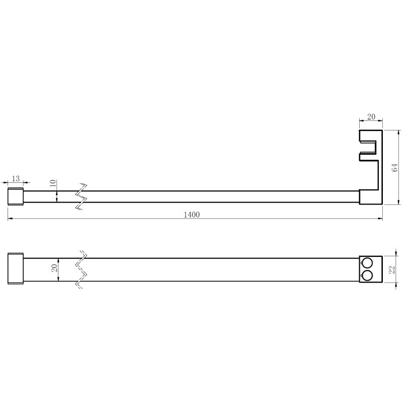 Mexen rankšluosčių laikiklis dušo sienelei, ginklo pilka šlifuota - 800-06-66