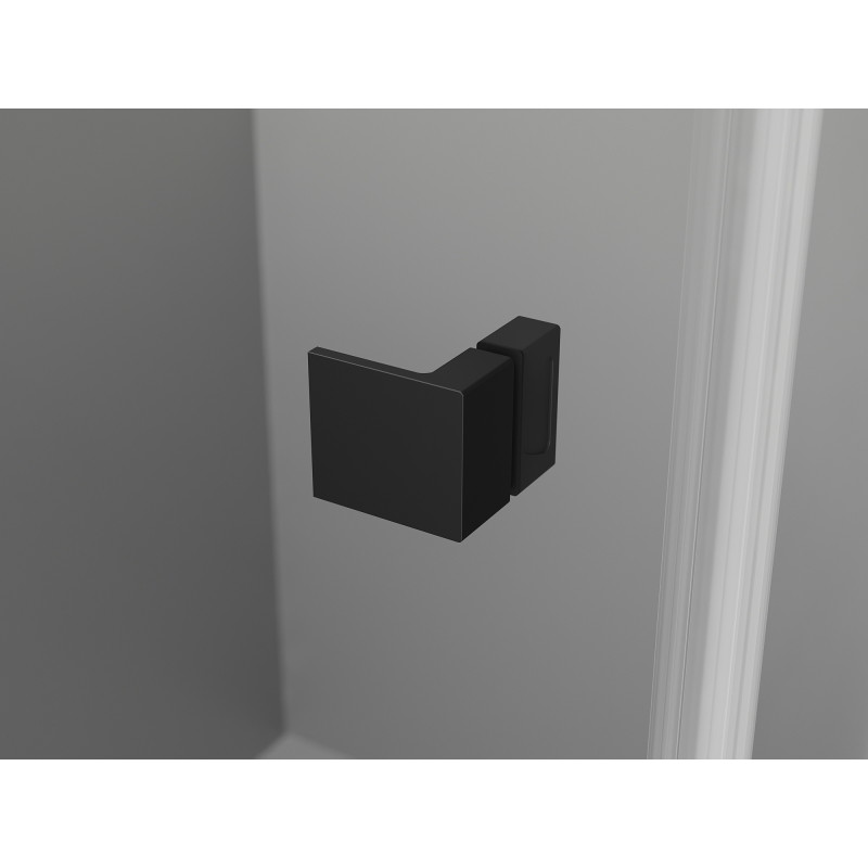 Mexen Lunar T dešiniu atsidarymu dušo kabina 115 x 80 cm, skaidri, juoda - 834T-115-080-70-00-P