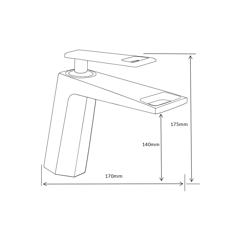 Mexen Topaz praustuvo maišytuvas, juodas - 73900-70