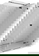 Mexen Lunar T dešinioji varstoma dušo kabina 125 x 100 cm, permatoma, juoda - 834T-125-100-70-00-P