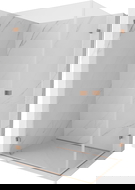 Mexen Lunar-B „Duo“ atveriama dušo kabina 95 x 85 cm, permatoma, šlifuotas varis - 832-095L-085P-65-00