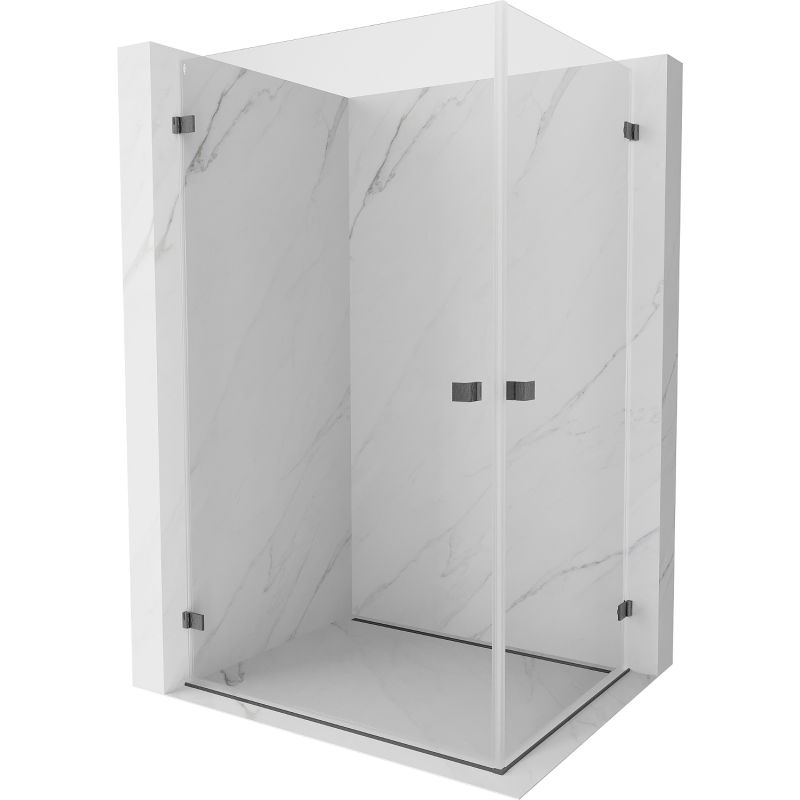 Mexen Lunar-B Duo dušo kabina varstoma 100 x 95 cm, skaidri, šlifuota ginklų pilka - 832-100L-095P-66-00