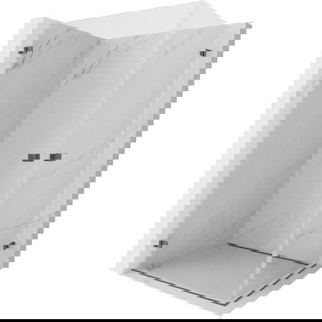 Mexen Lunar-B Duo dušo kabina varstoma 100 x 95 cm, skaidri, šlifuota ginklų pilka - 832-100L-095P-66-00